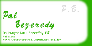 pal bezeredy business card